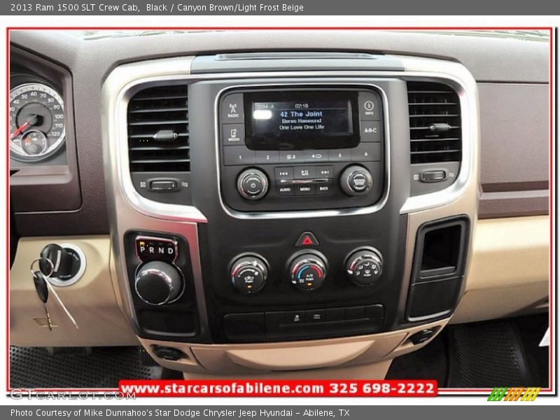 Black / Canyon Brown/Light Frost Beige 2013 Ram 1500 SLT Crew Cab