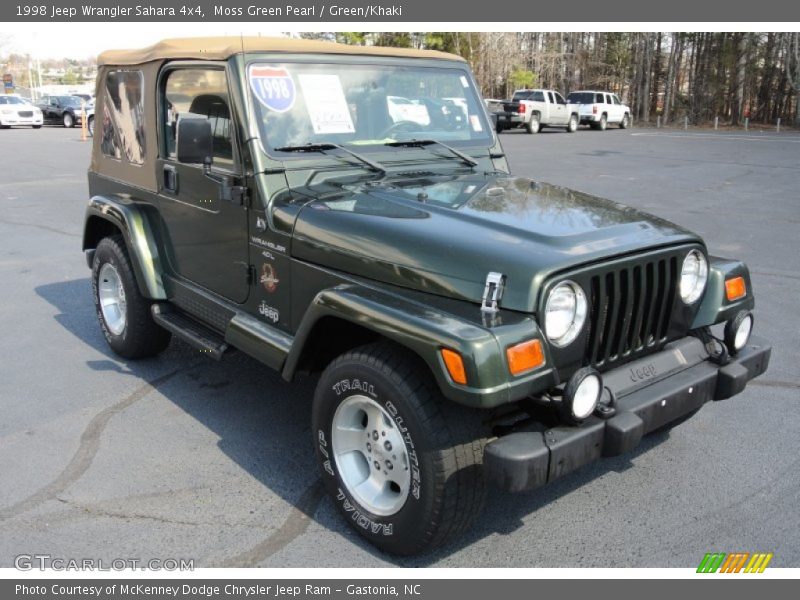Moss Green Pearl / Green/Khaki 1998 Jeep Wrangler Sahara 4x4