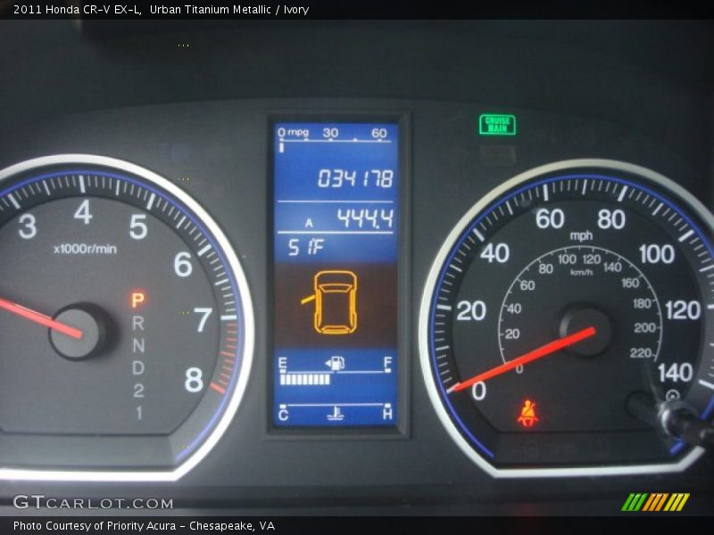 Urban Titanium Metallic / Ivory 2011 Honda CR-V EX-L