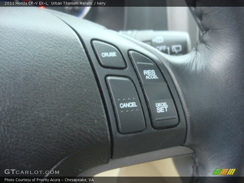 Urban Titanium Metallic / Ivory 2011 Honda CR-V EX-L