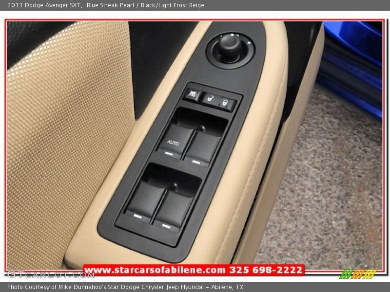Blue Streak Pearl / Black/Light Frost Beige 2013 Dodge Avenger SXT