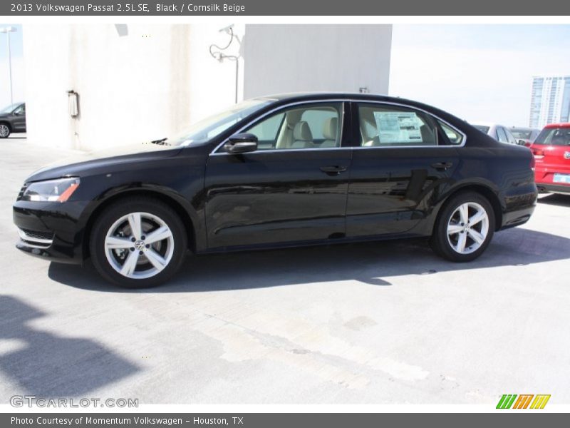 Black / Cornsilk Beige 2013 Volkswagen Passat 2.5L SE