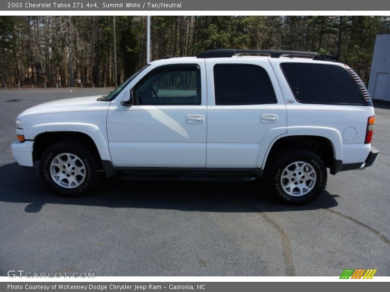 Summit White / Tan/Neutral 2003 Chevrolet Tahoe Z71 4x4
