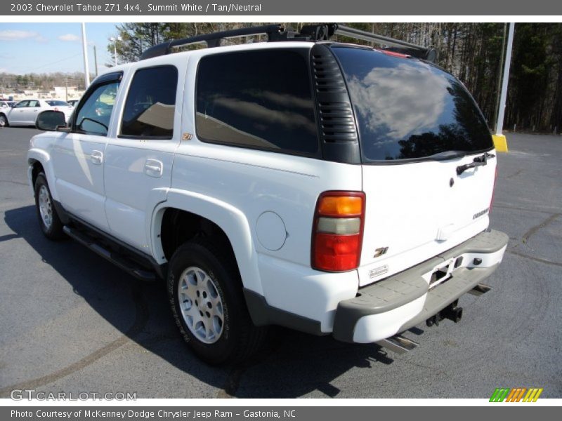 Summit White / Tan/Neutral 2003 Chevrolet Tahoe Z71 4x4