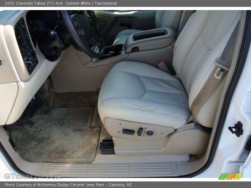 Summit White / Tan/Neutral 2003 Chevrolet Tahoe Z71 4x4