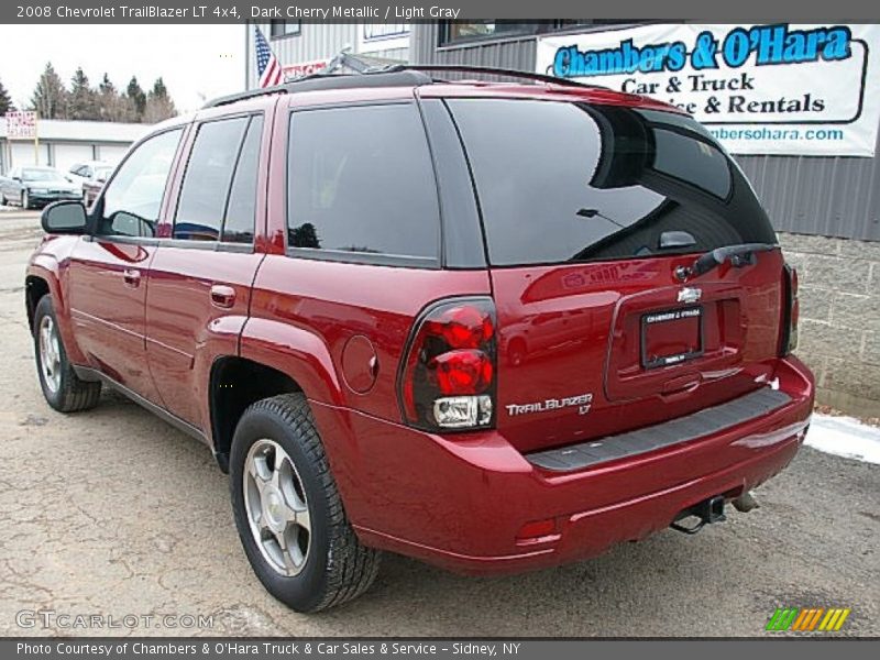 Dark Cherry Metallic / Light Gray 2008 Chevrolet TrailBlazer LT 4x4