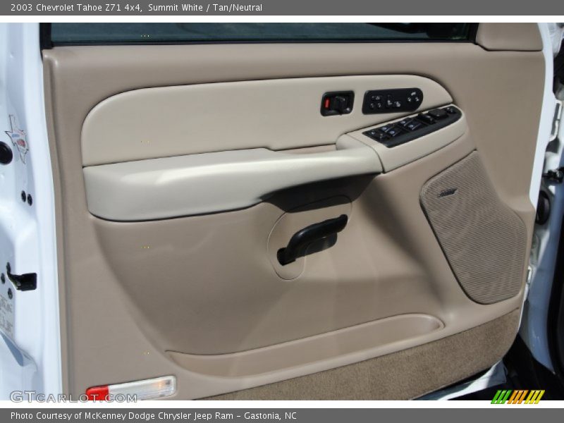 Summit White / Tan/Neutral 2003 Chevrolet Tahoe Z71 4x4