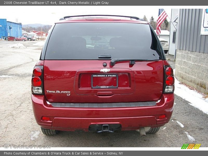 Dark Cherry Metallic / Light Gray 2008 Chevrolet TrailBlazer LT 4x4