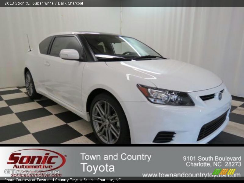 Super White / Dark Charcoal 2013 Scion tC