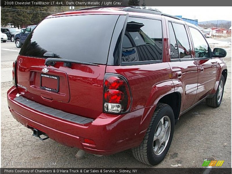 Dark Cherry Metallic / Light Gray 2008 Chevrolet TrailBlazer LT 4x4