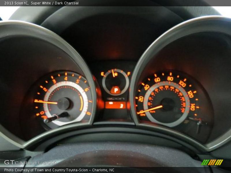 Super White / Dark Charcoal 2013 Scion tC