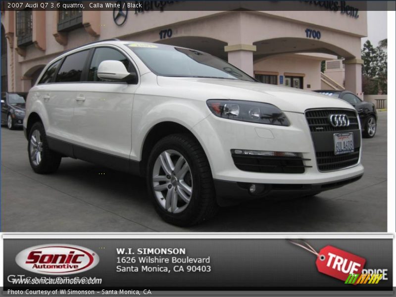 Calla White / Black 2007 Audi Q7 3.6 quattro