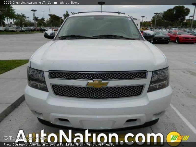 Summit White / Ebony 2012 Chevrolet Avalanche LT