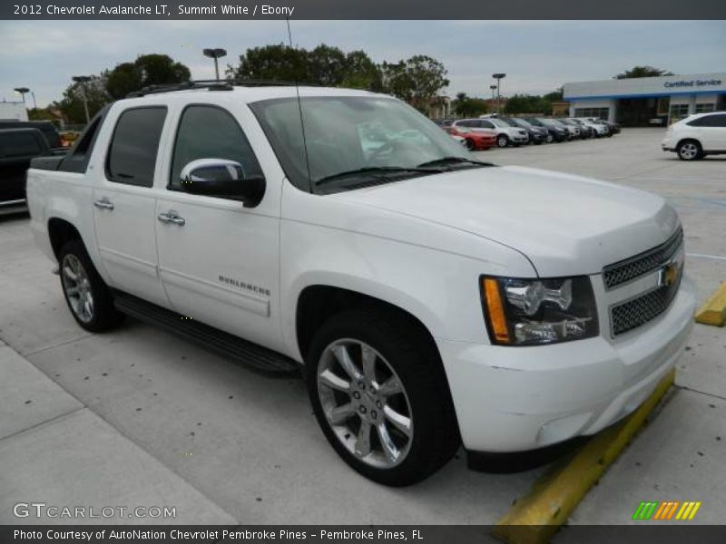 Summit White / Ebony 2012 Chevrolet Avalanche LT