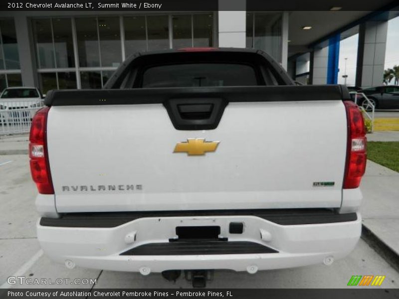 Summit White / Ebony 2012 Chevrolet Avalanche LT