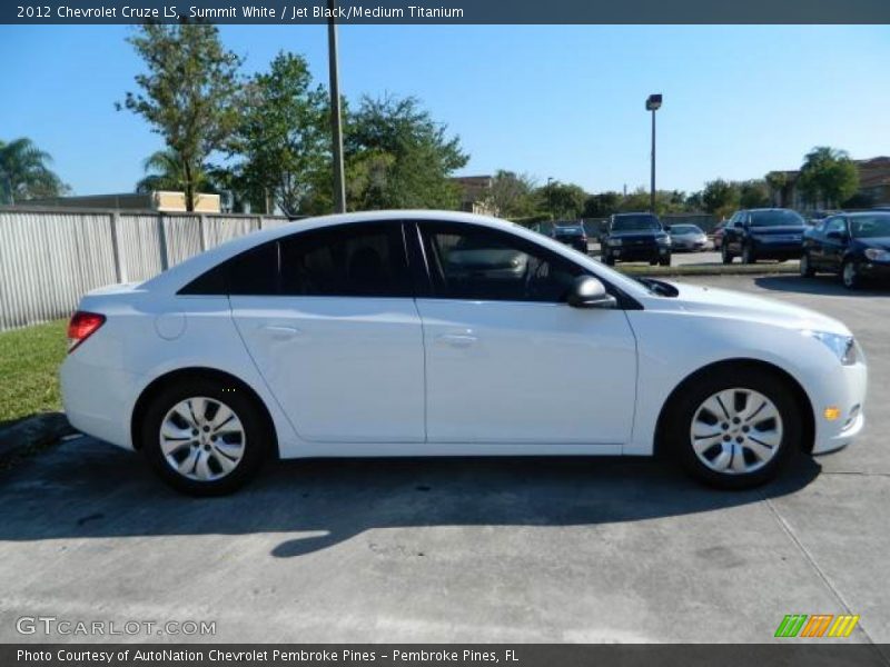 Summit White / Jet Black/Medium Titanium 2012 Chevrolet Cruze LS