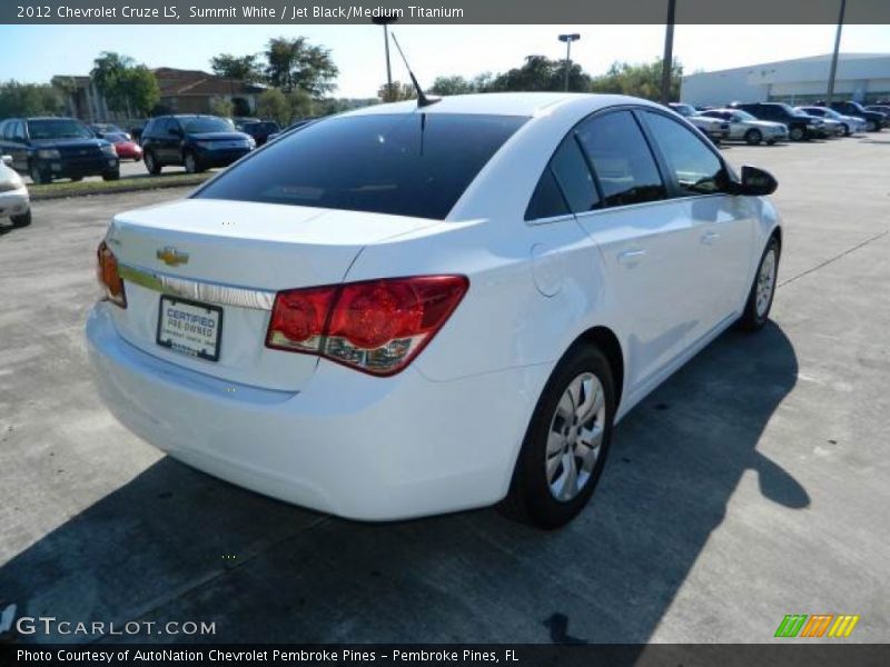 Summit White / Jet Black/Medium Titanium 2012 Chevrolet Cruze LS