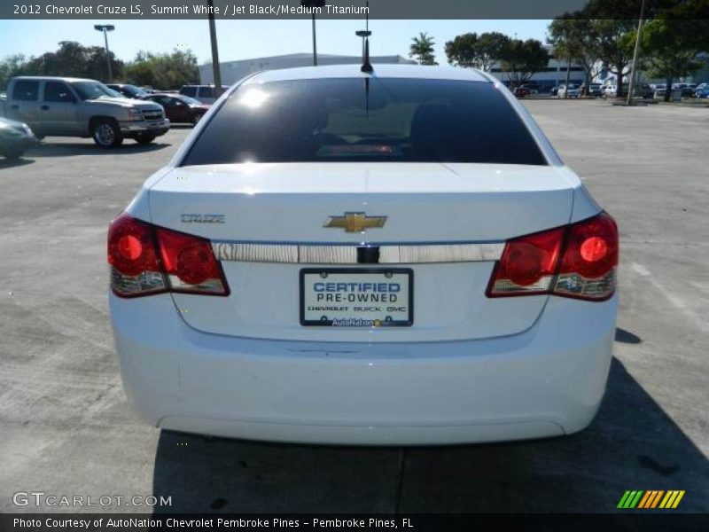 Summit White / Jet Black/Medium Titanium 2012 Chevrolet Cruze LS