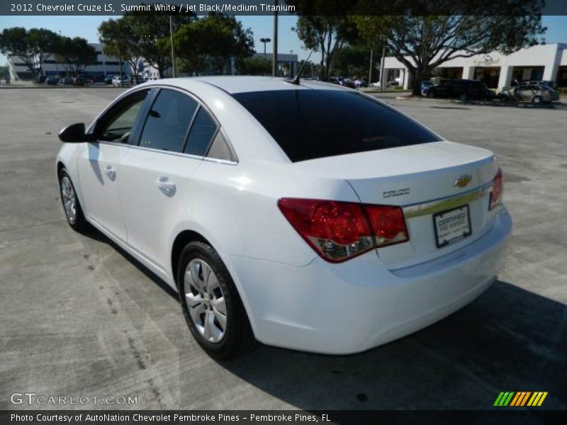 Summit White / Jet Black/Medium Titanium 2012 Chevrolet Cruze LS