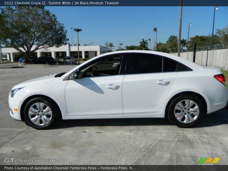 Summit White / Jet Black/Medium Titanium 2012 Chevrolet Cruze LS