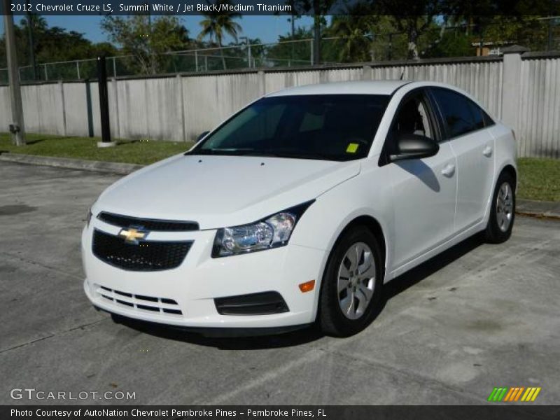 Summit White / Jet Black/Medium Titanium 2012 Chevrolet Cruze LS