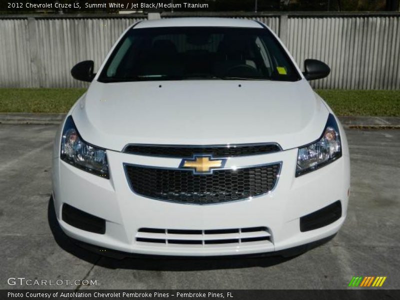 Summit White / Jet Black/Medium Titanium 2012 Chevrolet Cruze LS