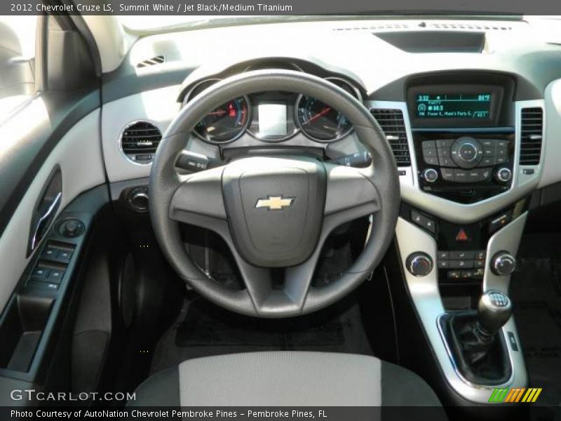 Summit White / Jet Black/Medium Titanium 2012 Chevrolet Cruze LS