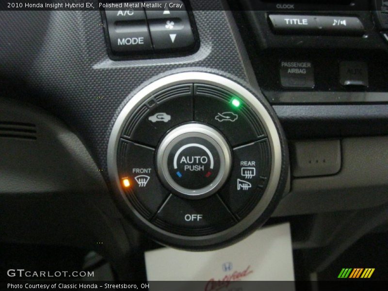 Polished Metal Metallic / Gray 2010 Honda Insight Hybrid EX