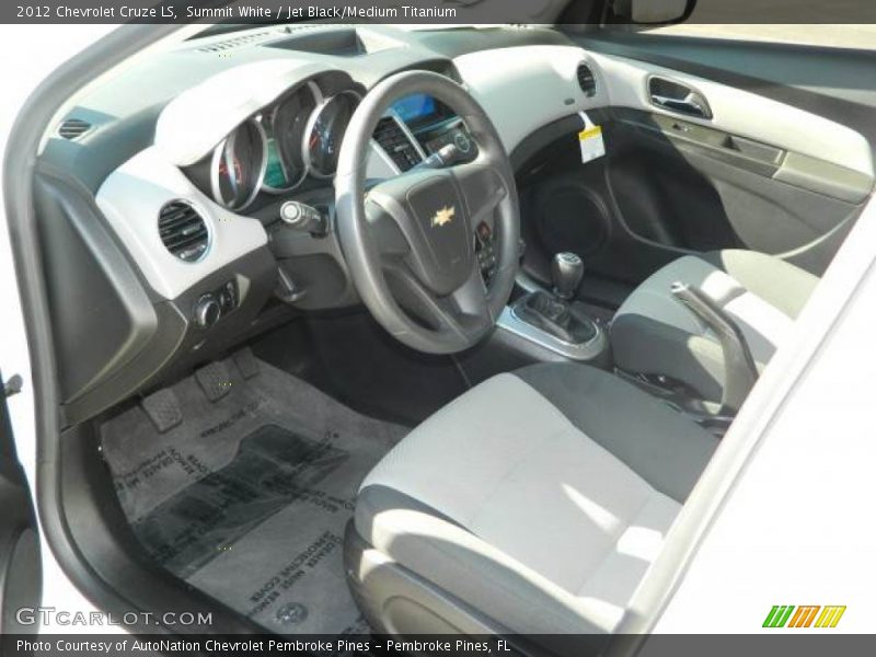 Summit White / Jet Black/Medium Titanium 2012 Chevrolet Cruze LS