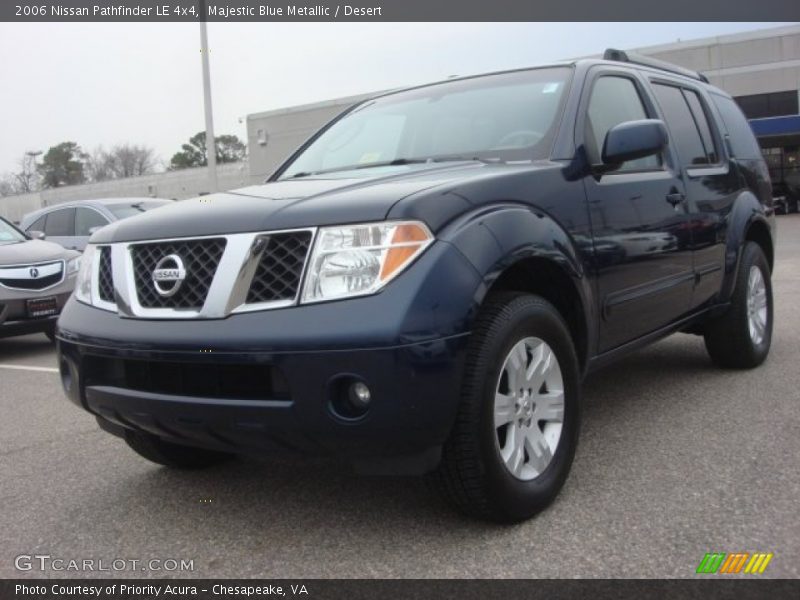 Majestic Blue Metallic / Desert 2006 Nissan Pathfinder LE 4x4