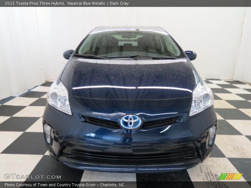 Nautical Blue Metallic / Dark Gray 2013 Toyota Prius Three Hybrid