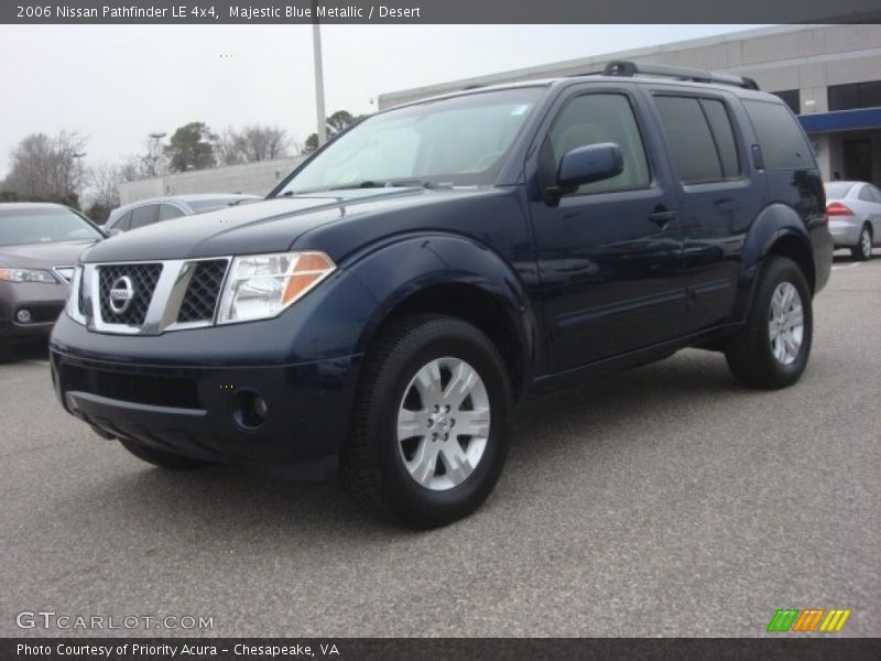 Majestic Blue Metallic / Desert 2006 Nissan Pathfinder LE 4x4