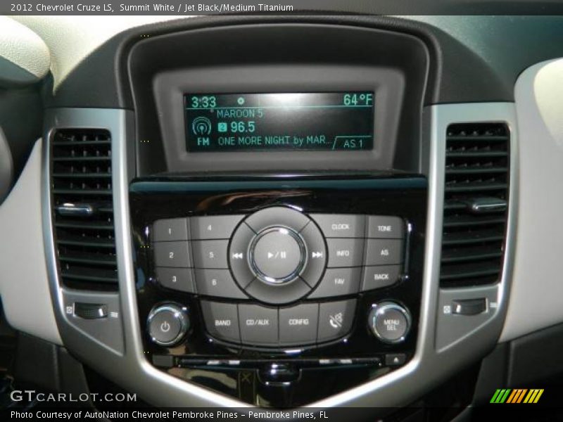Summit White / Jet Black/Medium Titanium 2012 Chevrolet Cruze LS