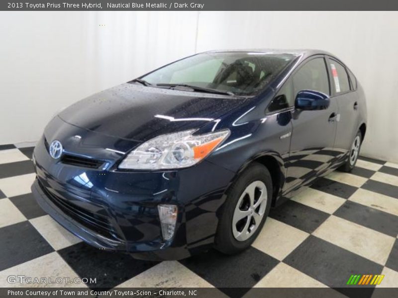 Nautical Blue Metallic / Dark Gray 2013 Toyota Prius Three Hybrid
