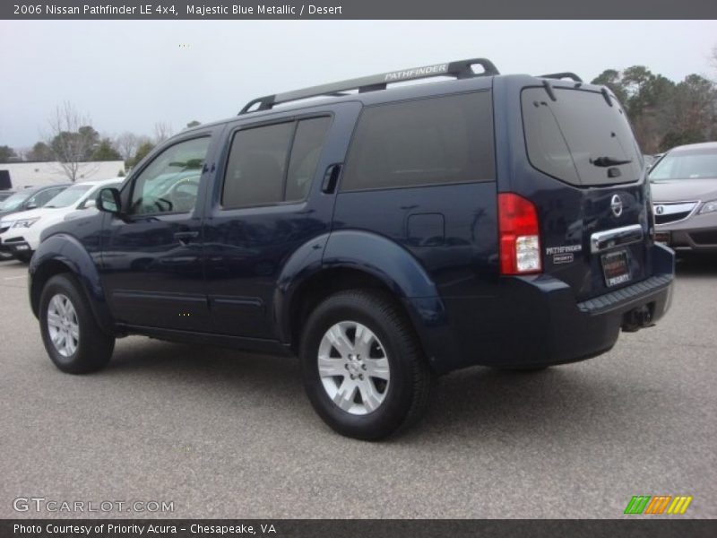 Majestic Blue Metallic / Desert 2006 Nissan Pathfinder LE 4x4