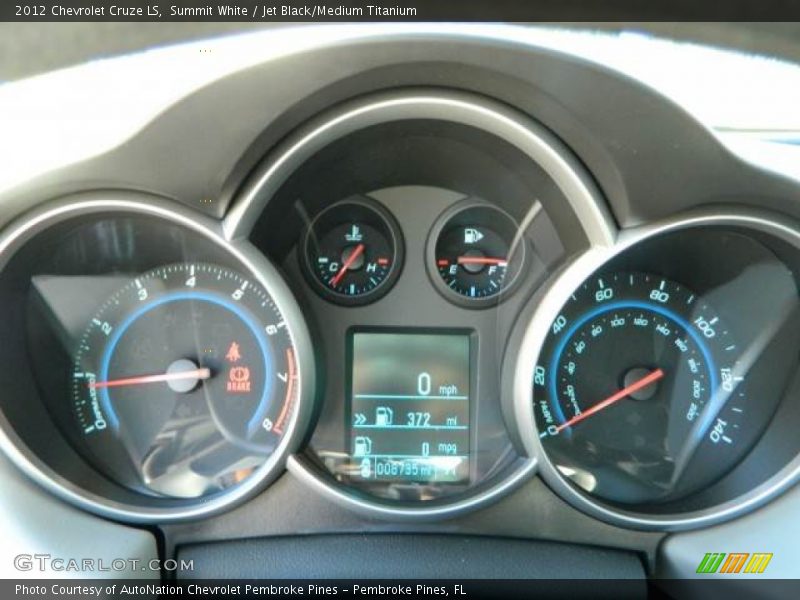 Summit White / Jet Black/Medium Titanium 2012 Chevrolet Cruze LS