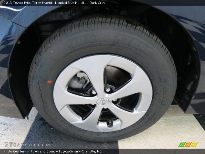 Nautical Blue Metallic / Dark Gray 2013 Toyota Prius Three Hybrid