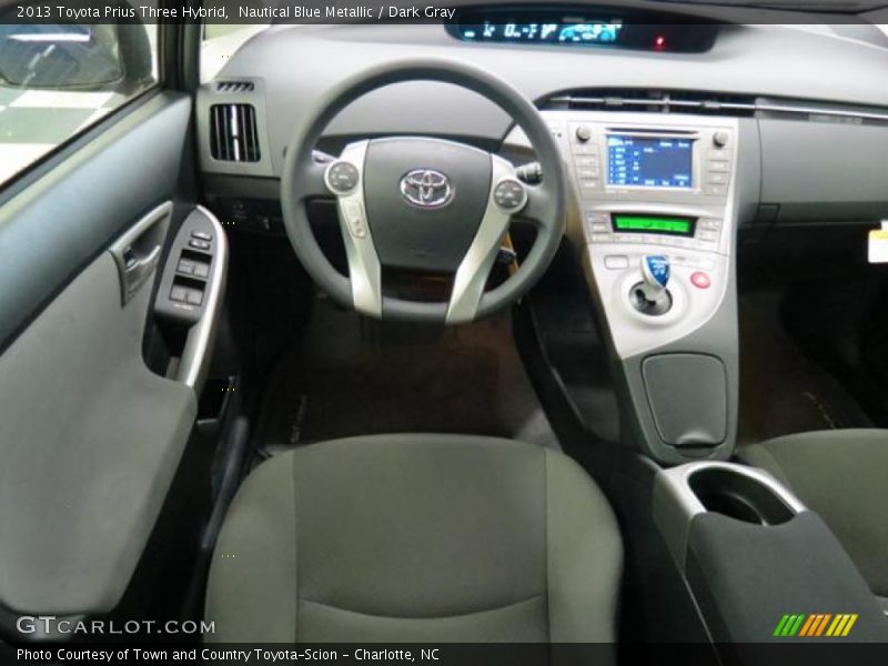 Nautical Blue Metallic / Dark Gray 2013 Toyota Prius Three Hybrid