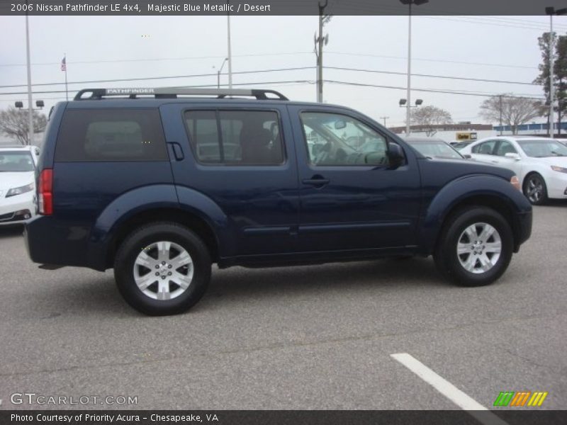 Majestic Blue Metallic / Desert 2006 Nissan Pathfinder LE 4x4