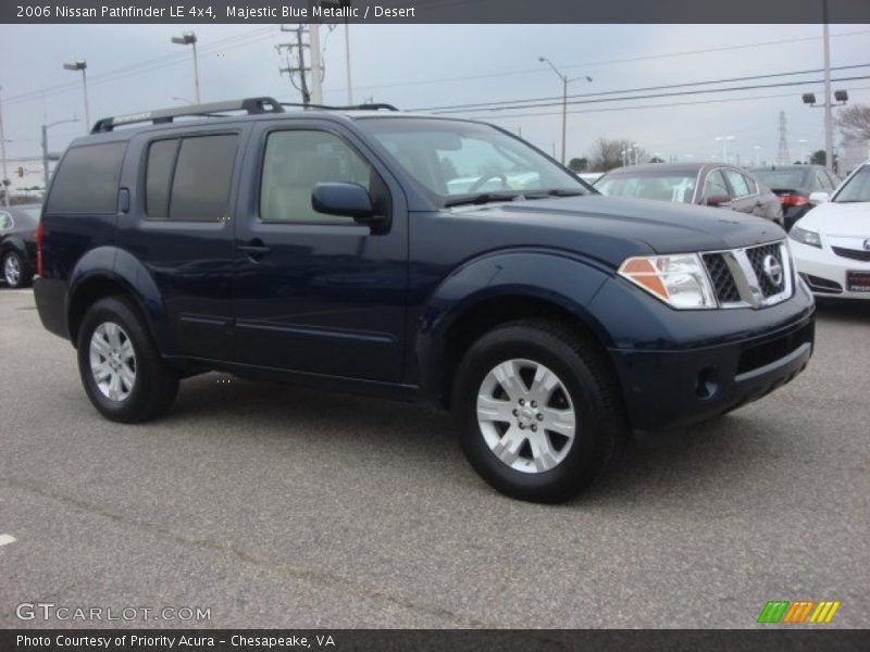 Majestic Blue Metallic / Desert 2006 Nissan Pathfinder LE 4x4
