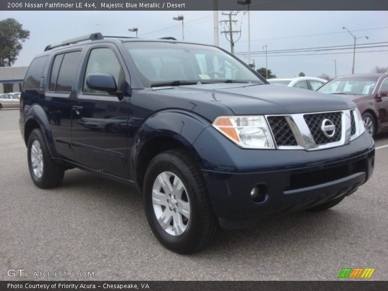 Majestic Blue Metallic / Desert 2006 Nissan Pathfinder LE 4x4