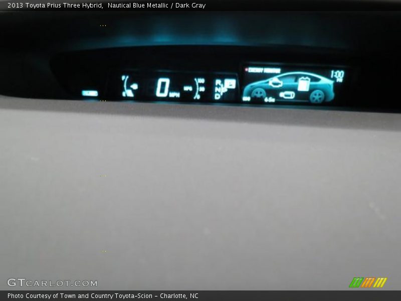 Nautical Blue Metallic / Dark Gray 2013 Toyota Prius Three Hybrid