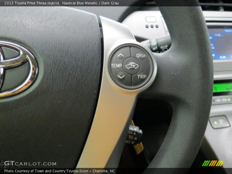Nautical Blue Metallic / Dark Gray 2013 Toyota Prius Three Hybrid