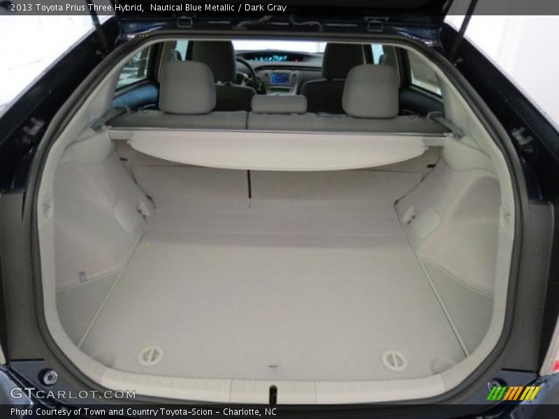 Nautical Blue Metallic / Dark Gray 2013 Toyota Prius Three Hybrid