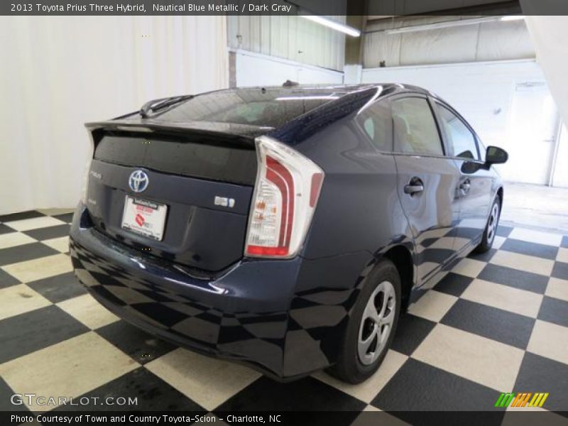 Nautical Blue Metallic / Dark Gray 2013 Toyota Prius Three Hybrid