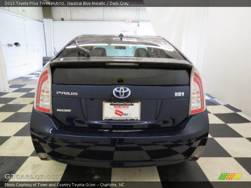 Nautical Blue Metallic / Dark Gray 2013 Toyota Prius Three Hybrid