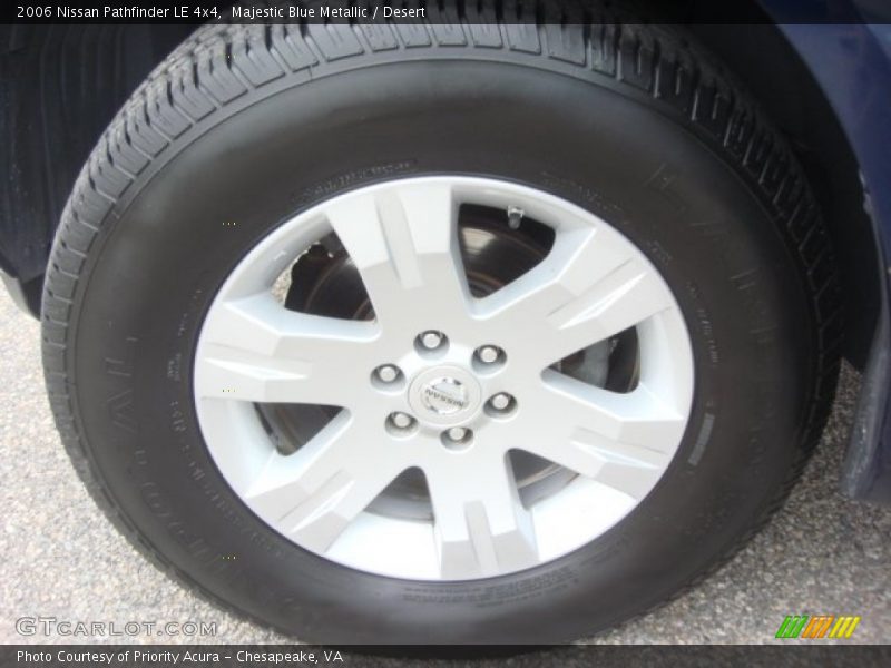 Majestic Blue Metallic / Desert 2006 Nissan Pathfinder LE 4x4