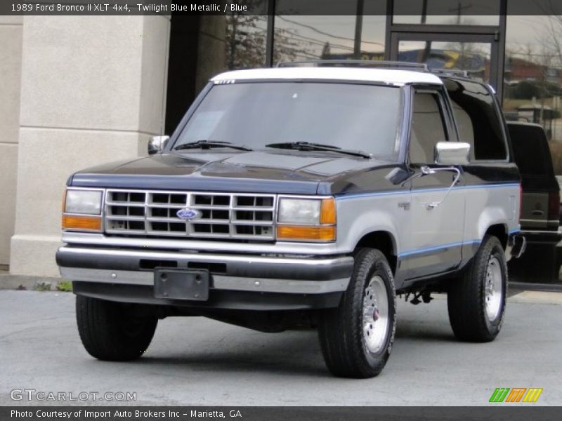Twilight Blue Metallic / Blue 1989 Ford Bronco II XLT 4x4