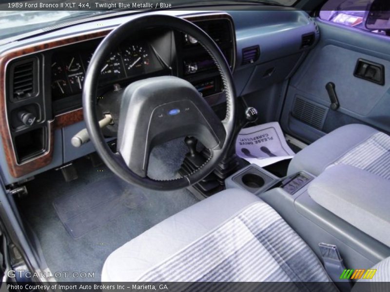  1989 Bronco II XLT 4x4 Blue Interior