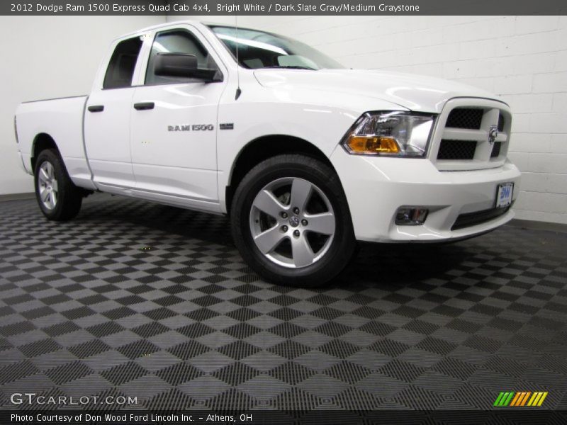 Bright White / Dark Slate Gray/Medium Graystone 2012 Dodge Ram 1500 Express Quad Cab 4x4